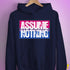 Assume Nothing Bisexual Pride Flag Hoodie - Navy